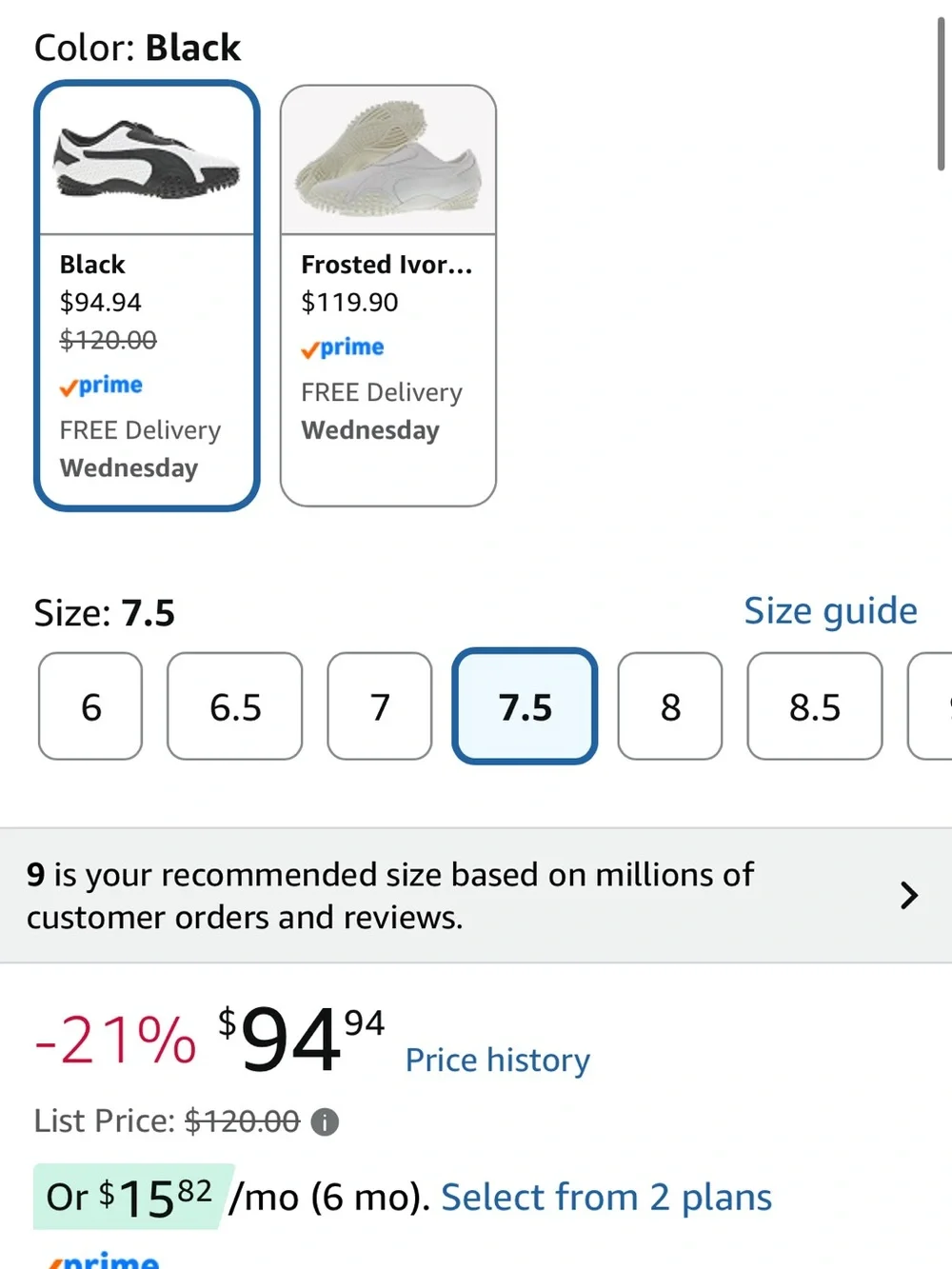 PUMA Womens Mostro Perf Sneakers. New, no box.